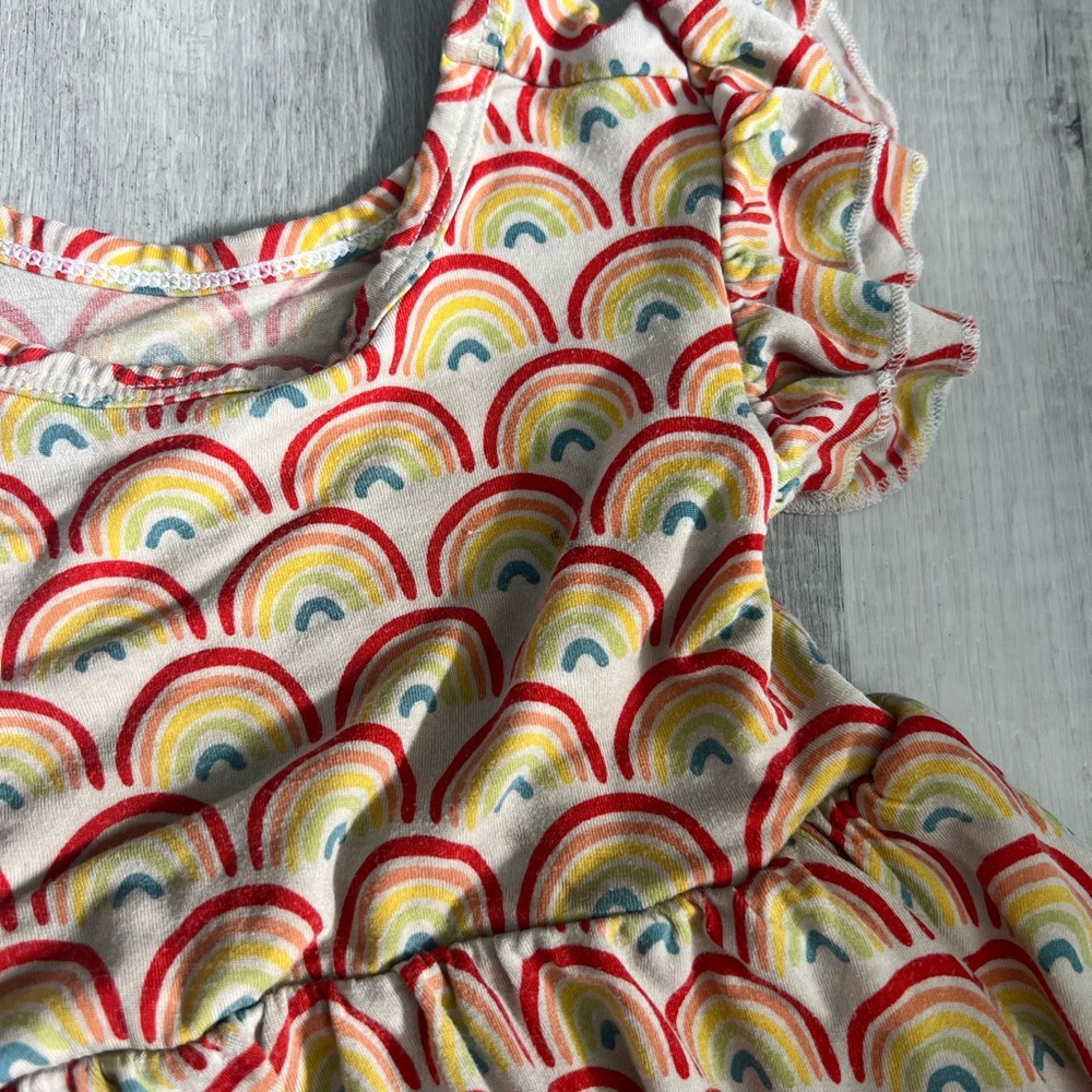 Little Sleepies Colorful Rainbow Kids Dress - Picture 4 of 4